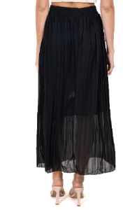 Falda midi tableada mesh sold by Shasa