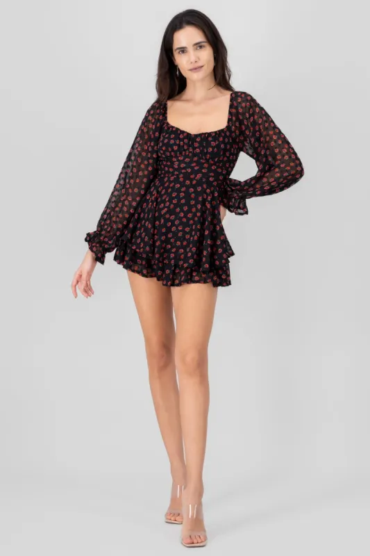 Romper olanes flores manga larga sold by Shasa