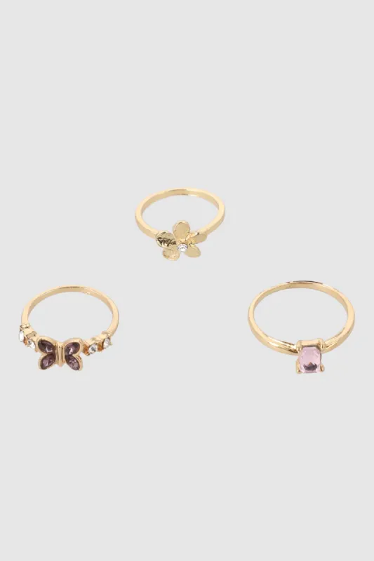 3 P ANILLOS MARIPOSA CRISTAL sold by Shasa