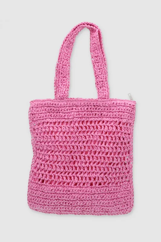 Tote entrelazada raffia sold by Shasa