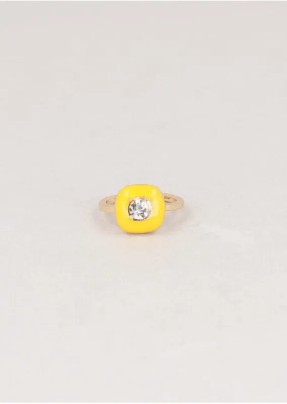 Anillo Cuadro Cristal Color sold by Shasa