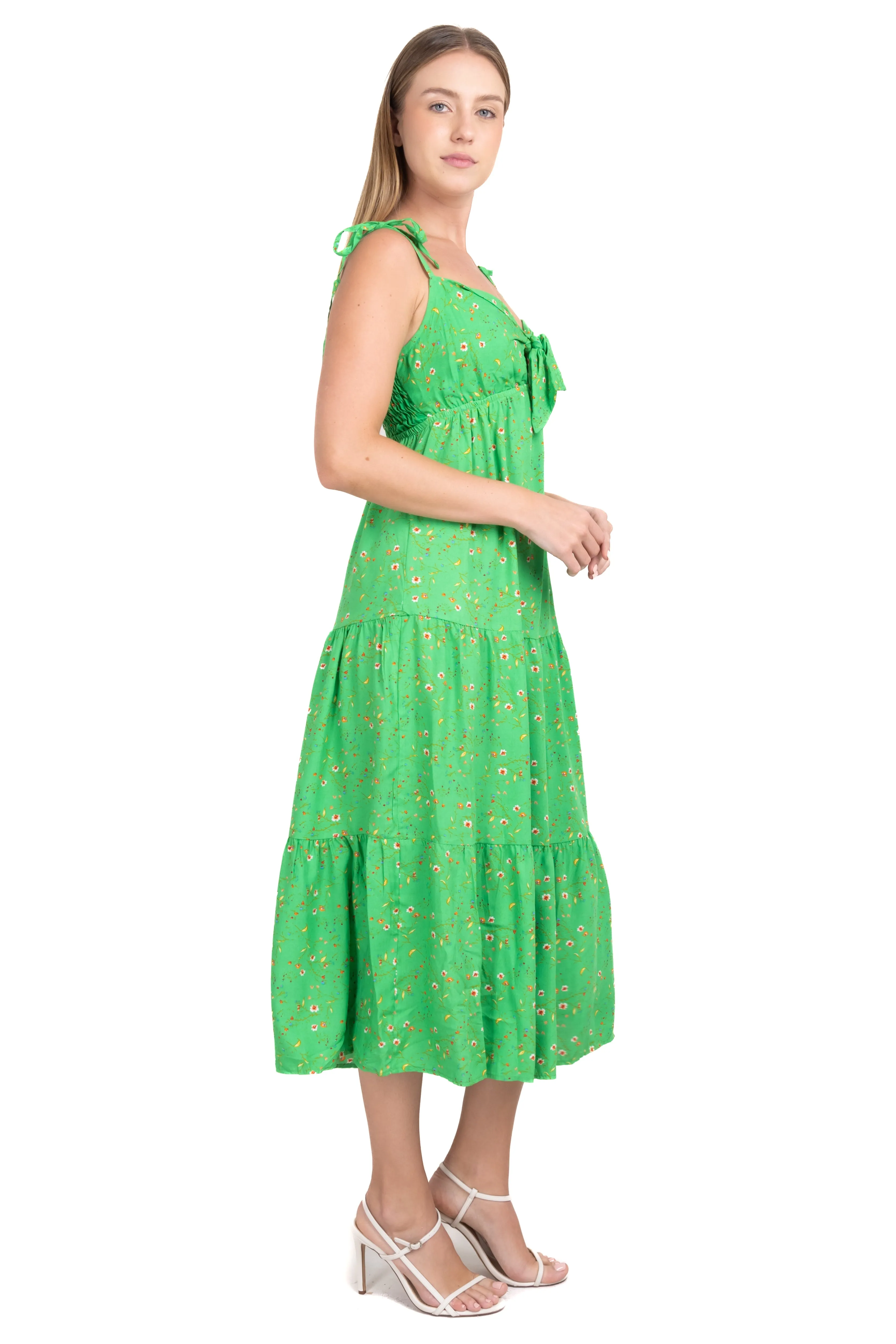 Vestido midi flores moño sold by Shasa product image thumbnail 3