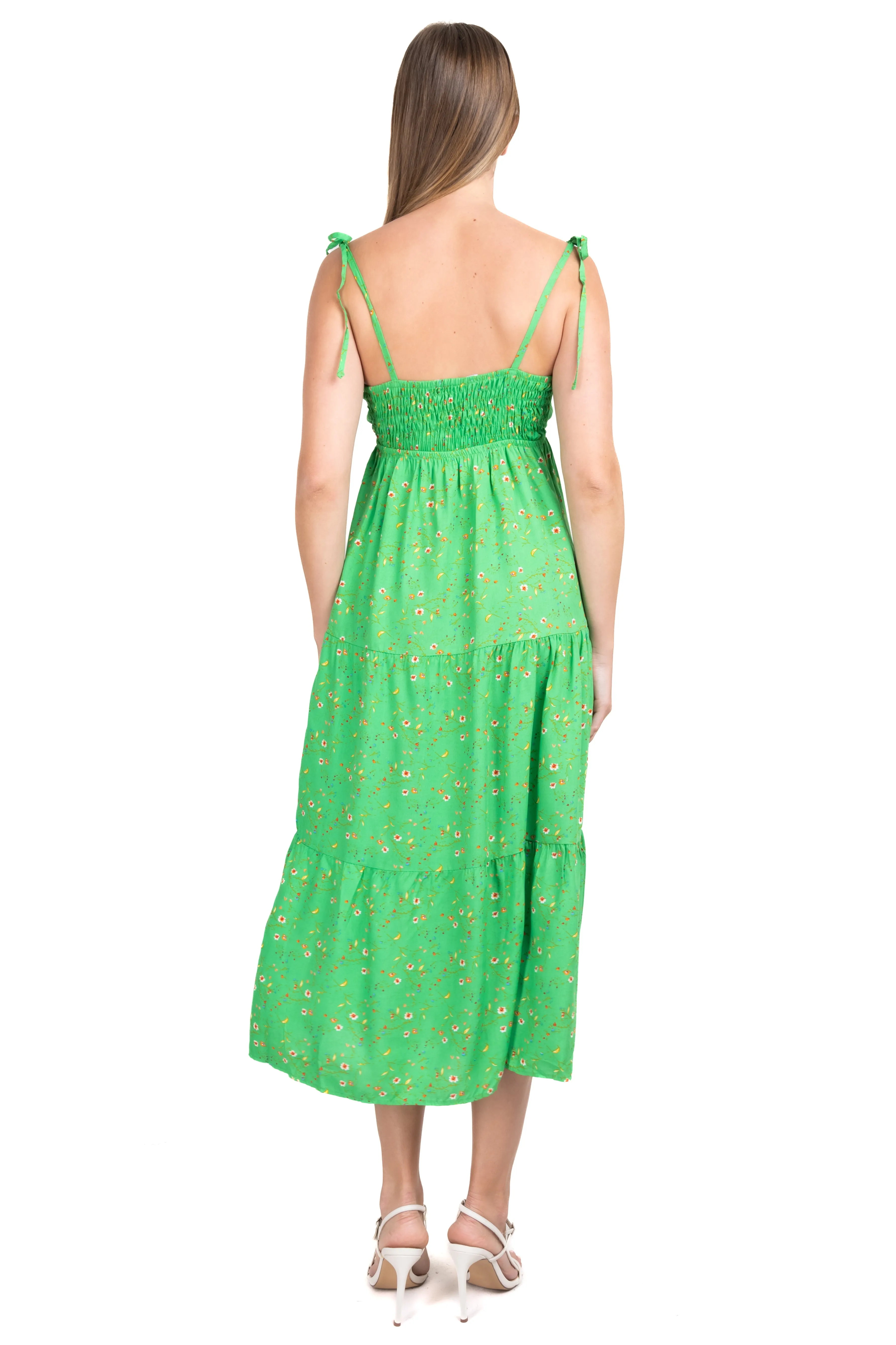 Vestido midi flores moño sold by Shasa product image thumbnail 4