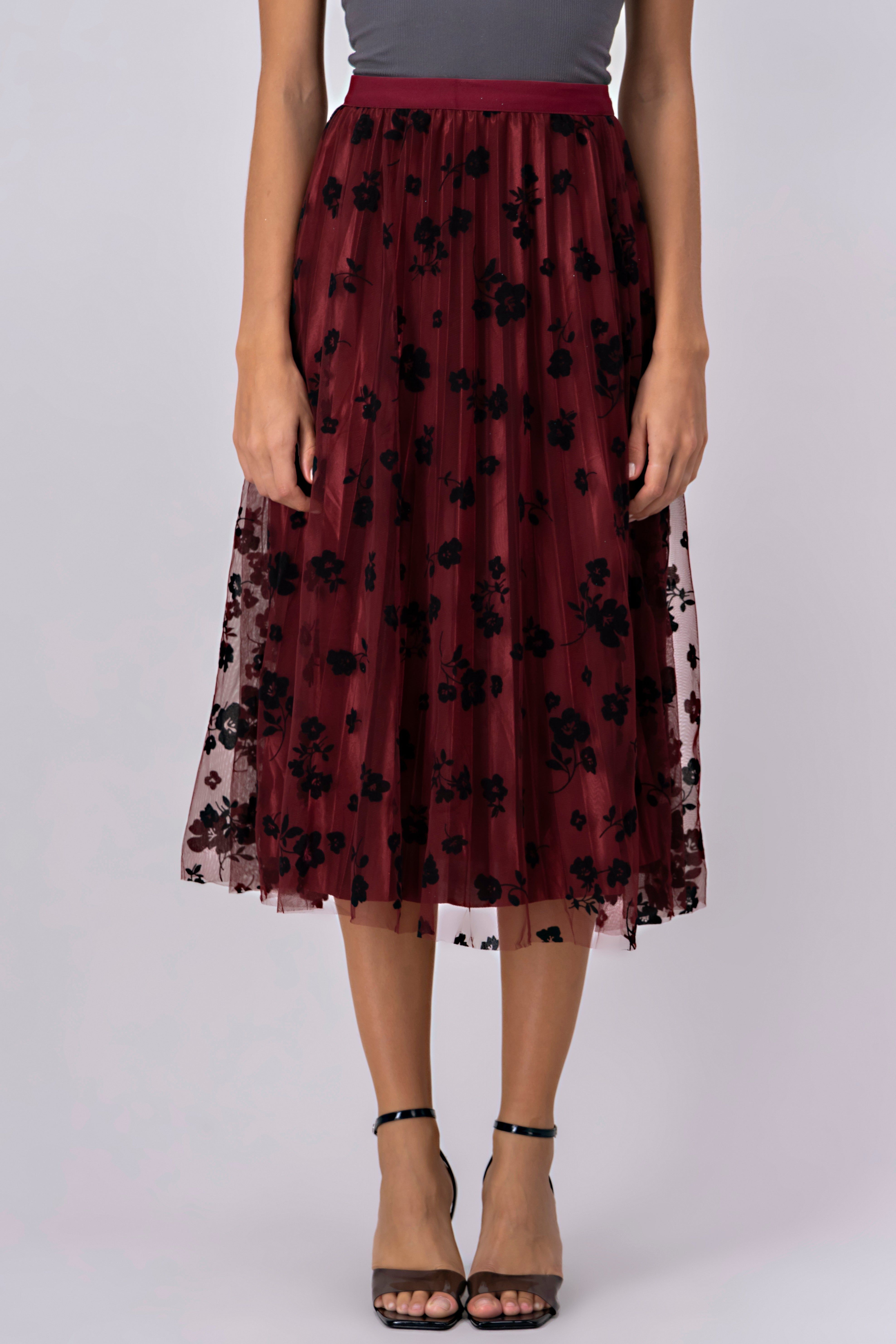 Falda midi mesh flores smock sold by Shasa product image thumbnail 2