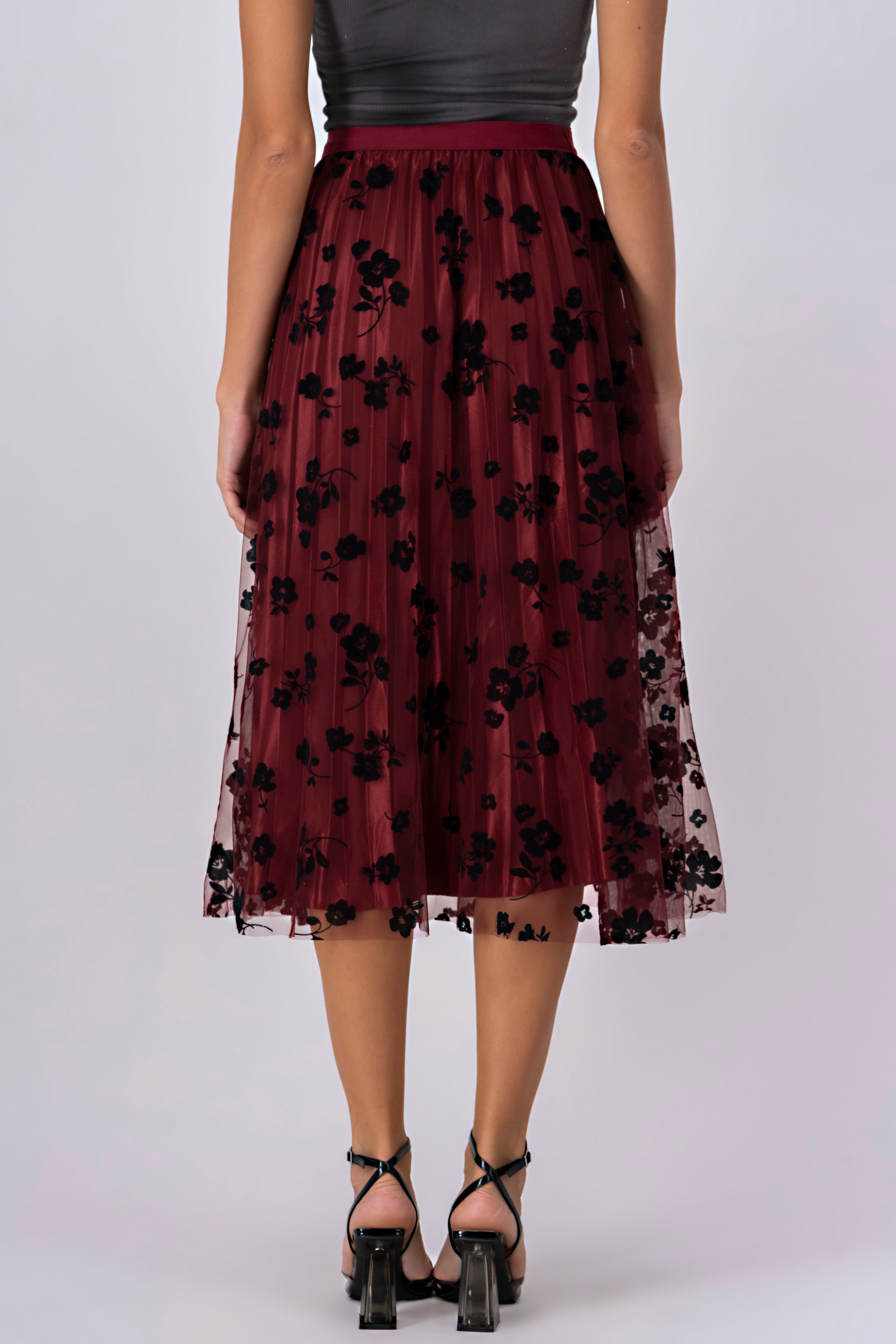 Falda midi mesh flores smock sold by Shasa product image thumbnail 4