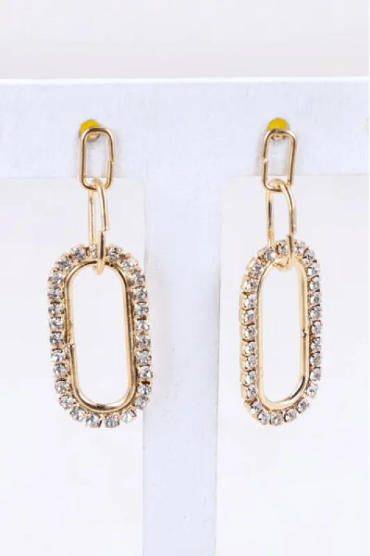 Aretes Eslabón Brillos sold by Shasa