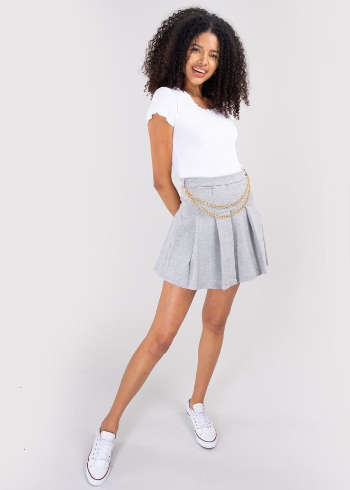 Falda Mini Plisada Cadena Ancha sold by Shasa