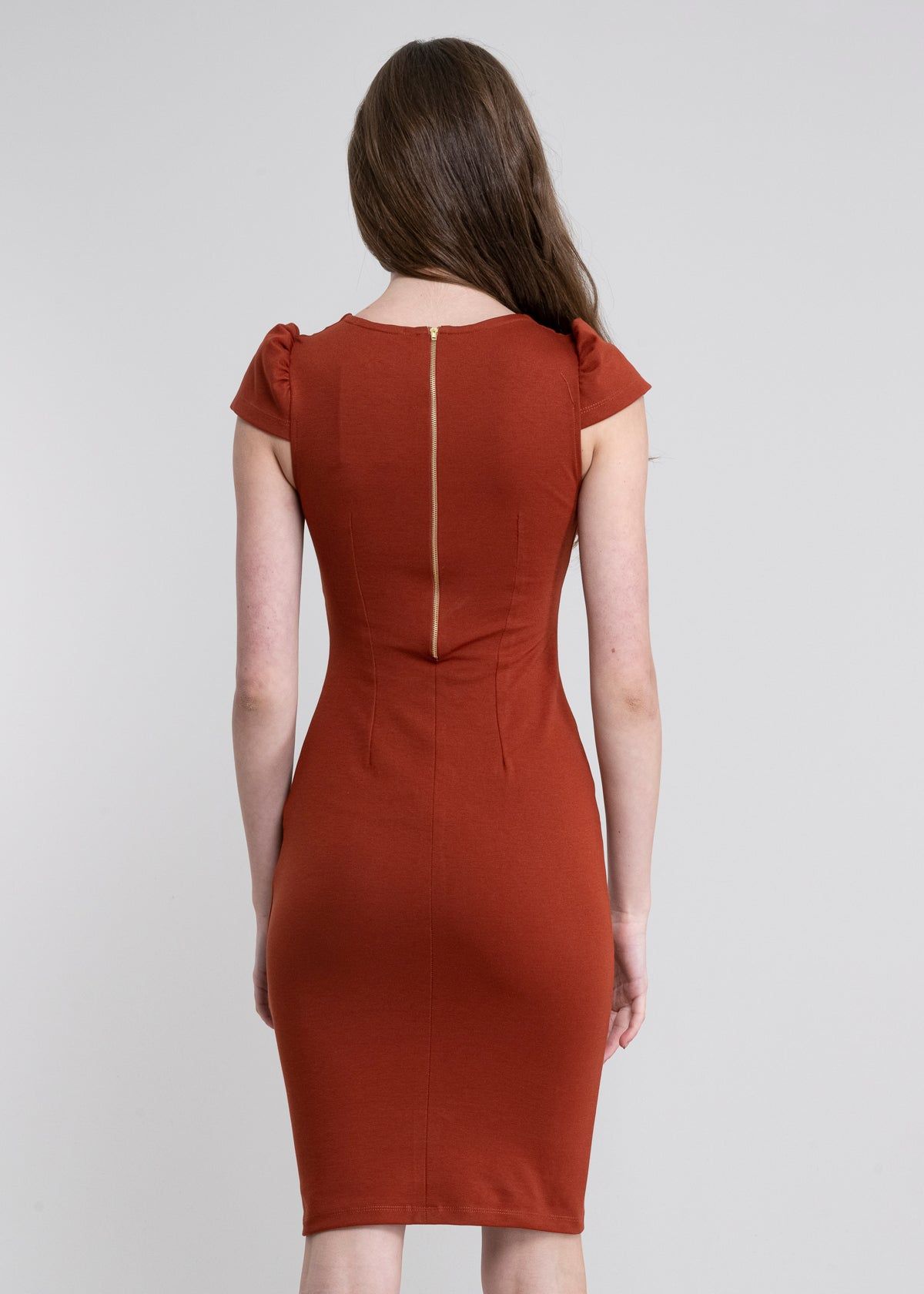 Vestido midi liso cuello v sold by Shasa product image thumbnail 4
