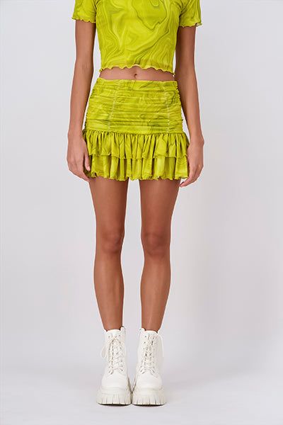 Falda mini mesh fruncida sold by Shasa product image thumbnail 2