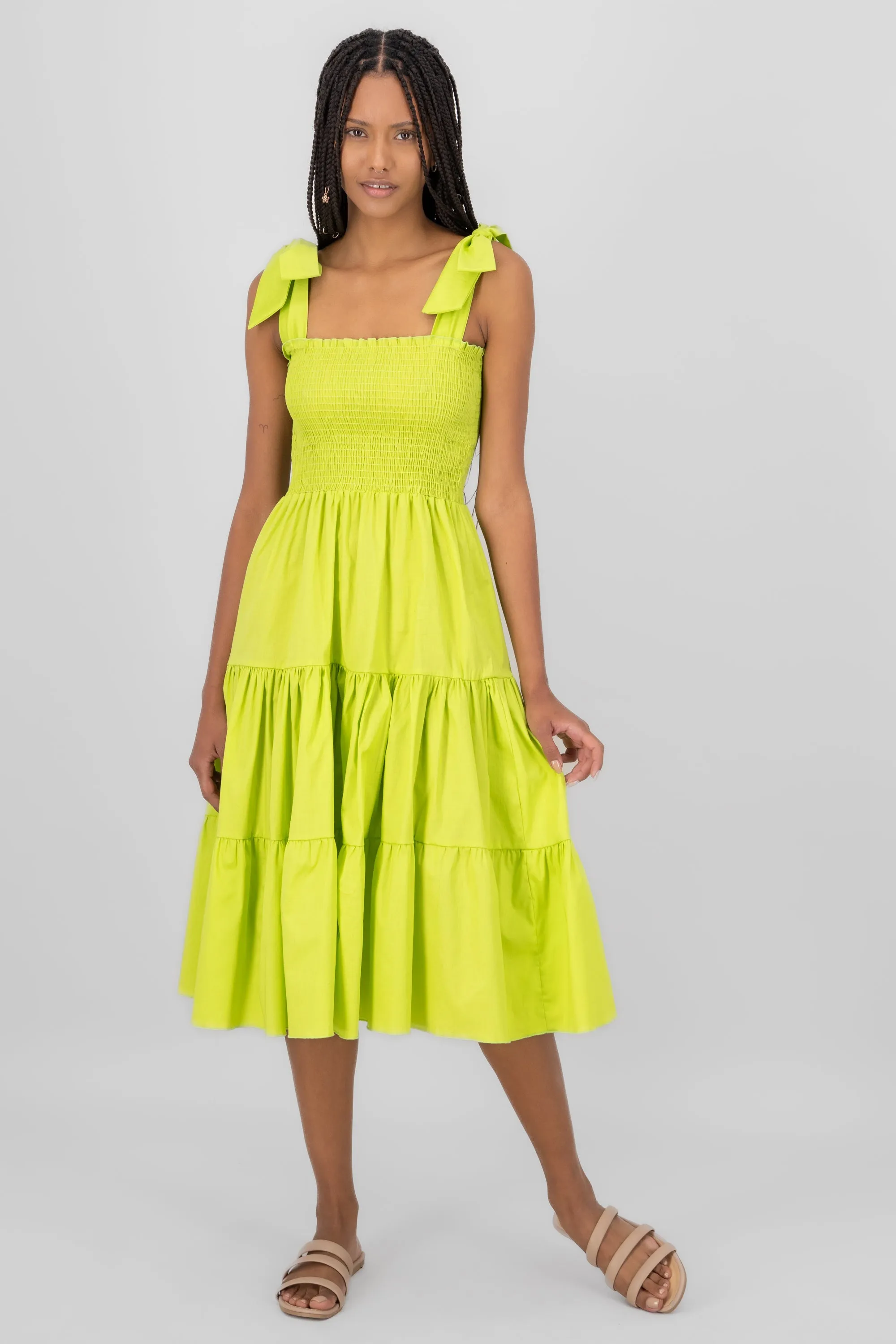 Vestido midi olanes sold by Shasa