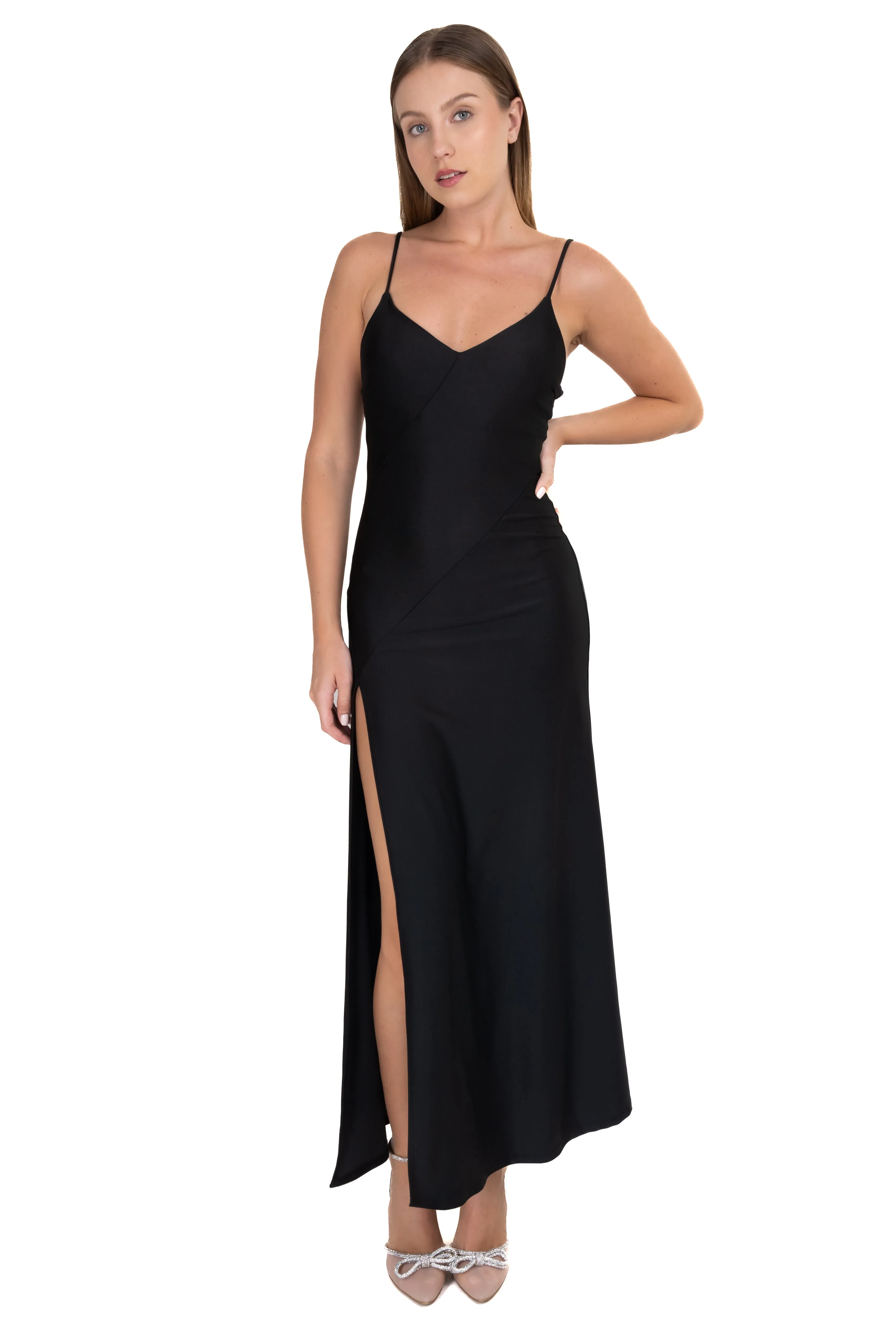 Vestido maxi abertura pierna sold by Shasa