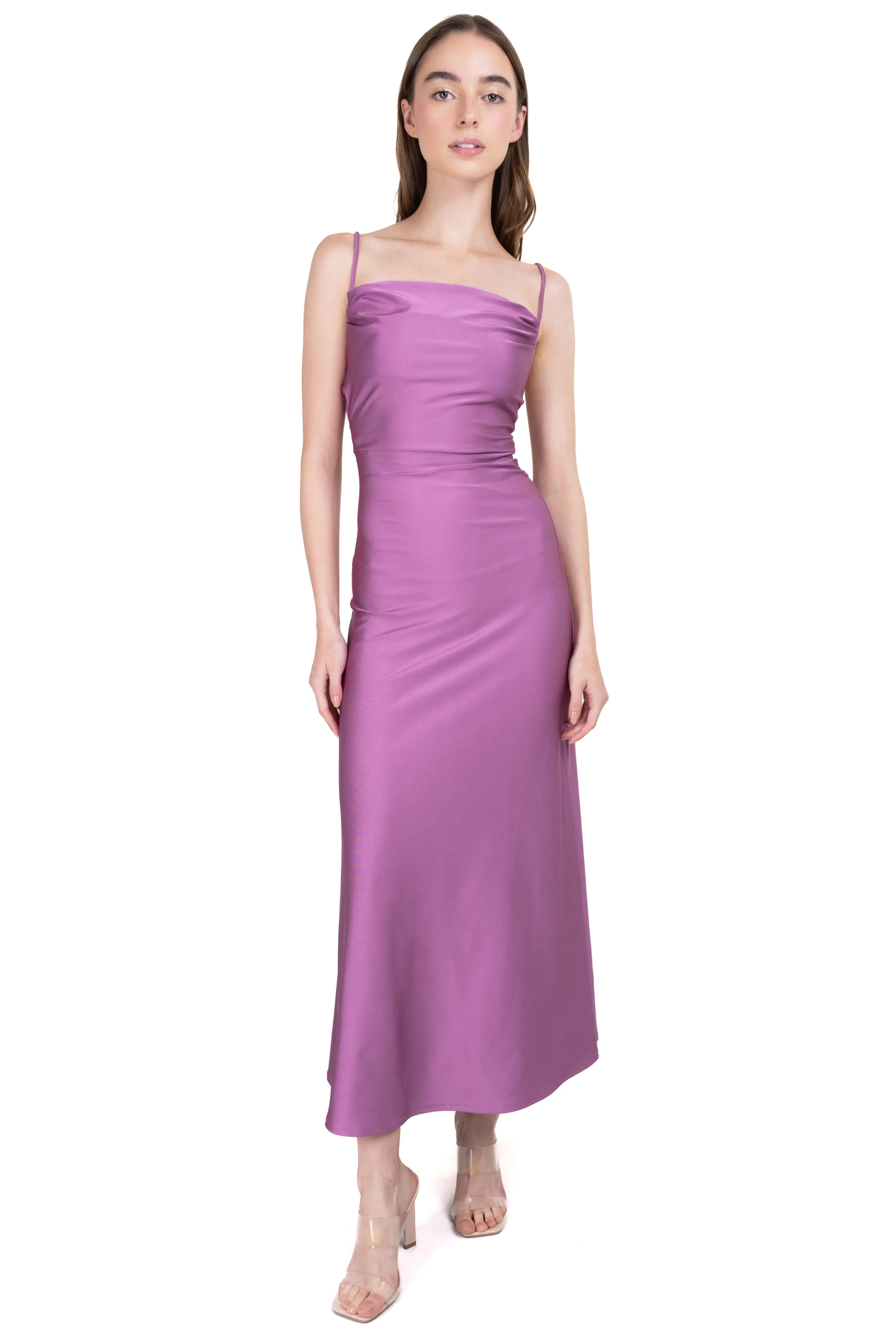 Vestido maxi escote drapeado sold by Shasa product image thumbnail 2