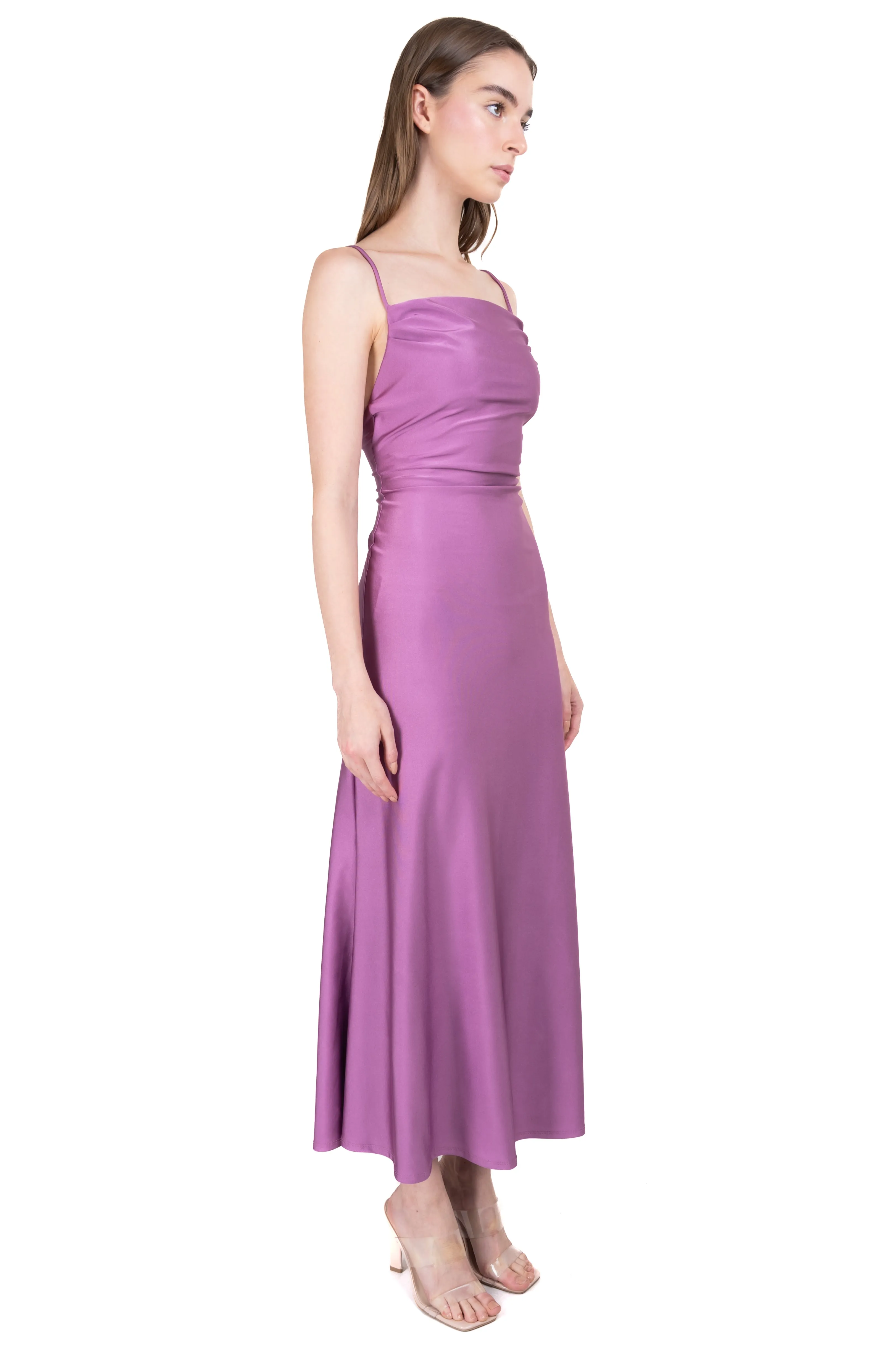 Vestido maxi escote drapeado sold by Shasa product image thumbnail 3