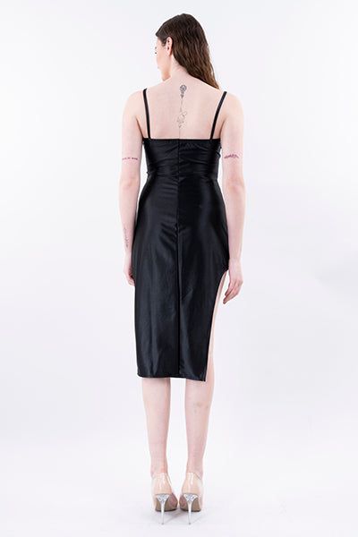 Vestido midi liso tirantes abertura sold by Shasa product image thumbnail 4