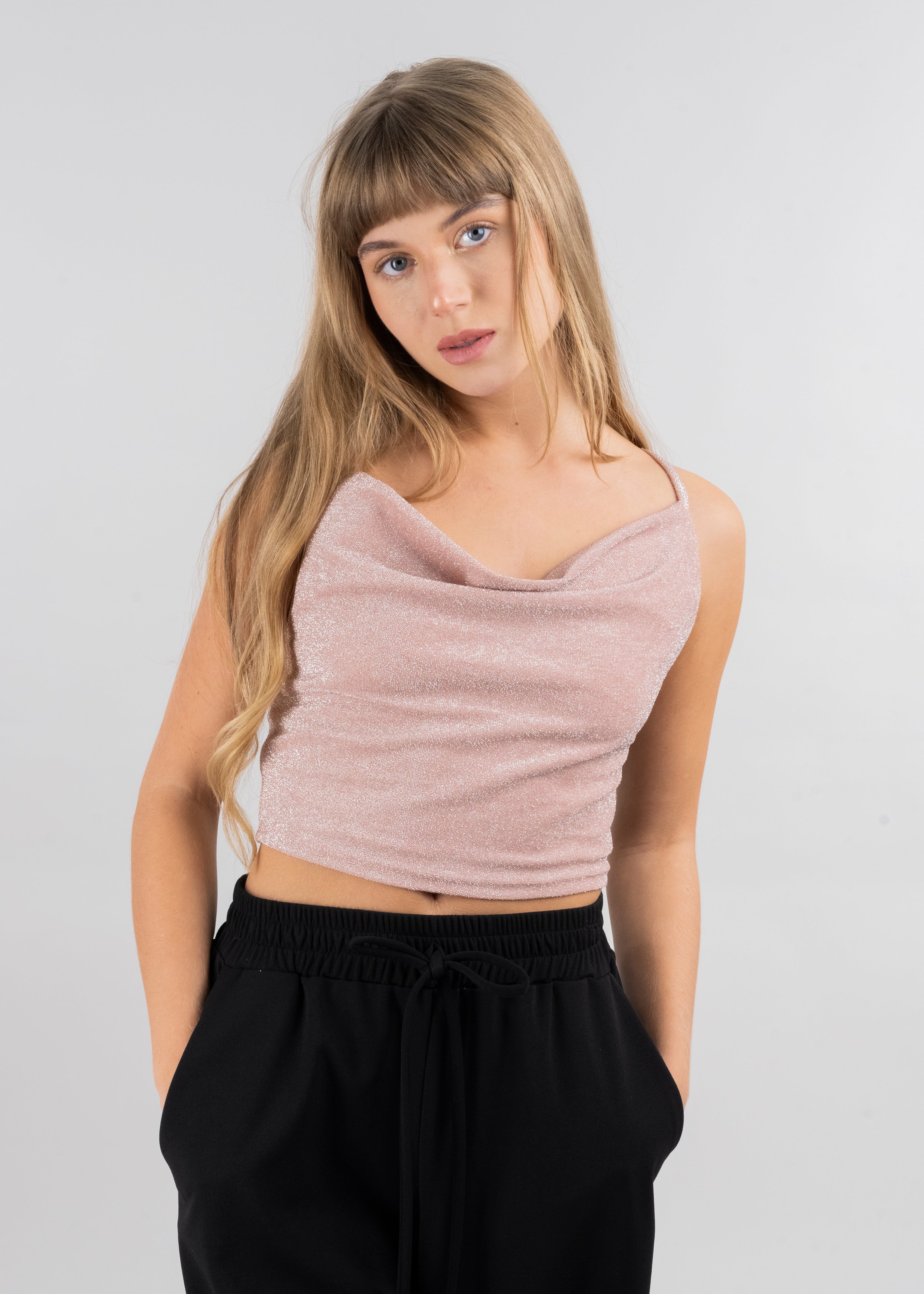 Top tirantes cruzados lurex sold by Shasa