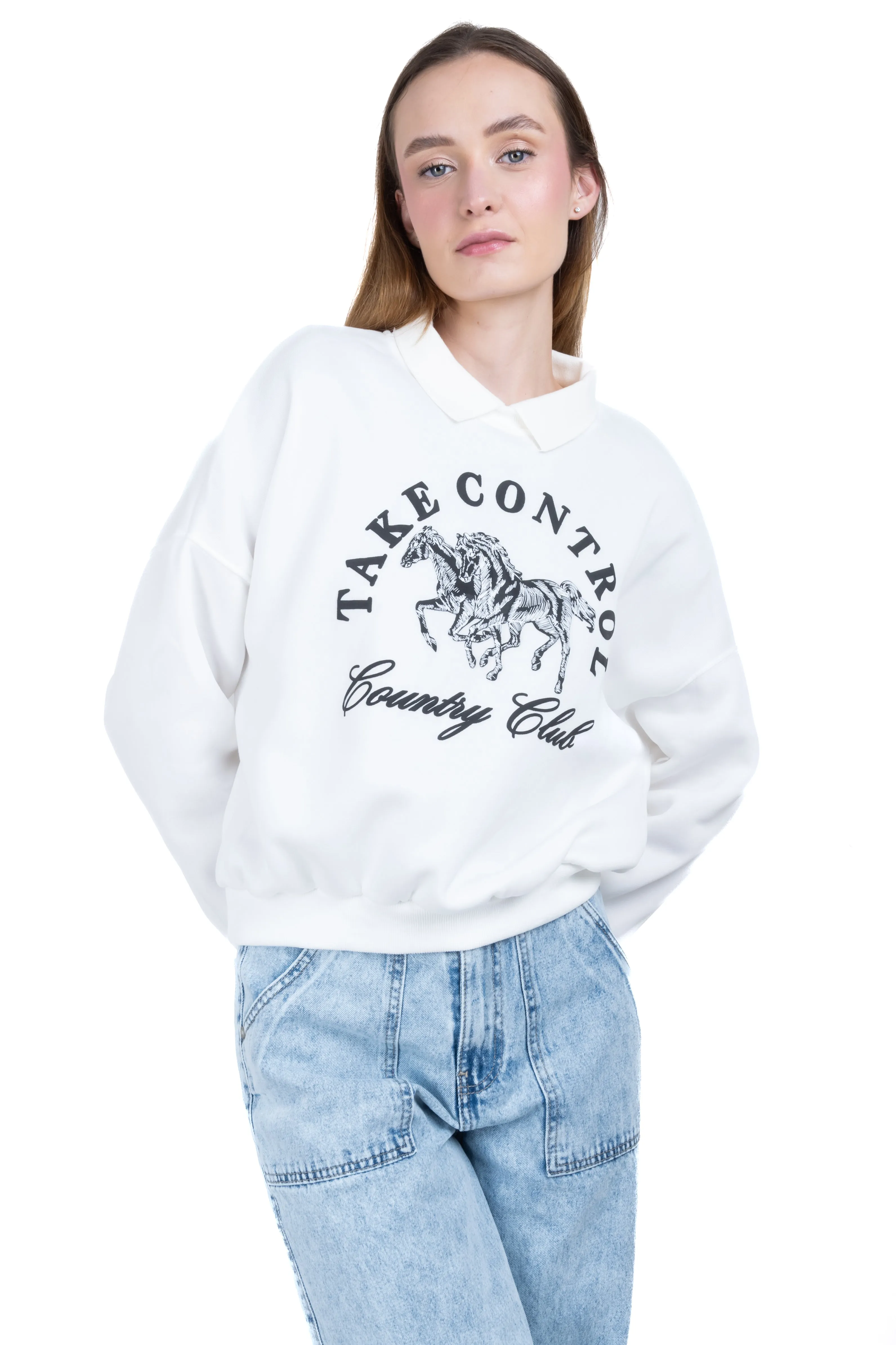 Sudadera cuello polo Take control sold by Shasa product image thumbnail 2