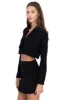 Blazer crop bolsillos textura sold by Shasa