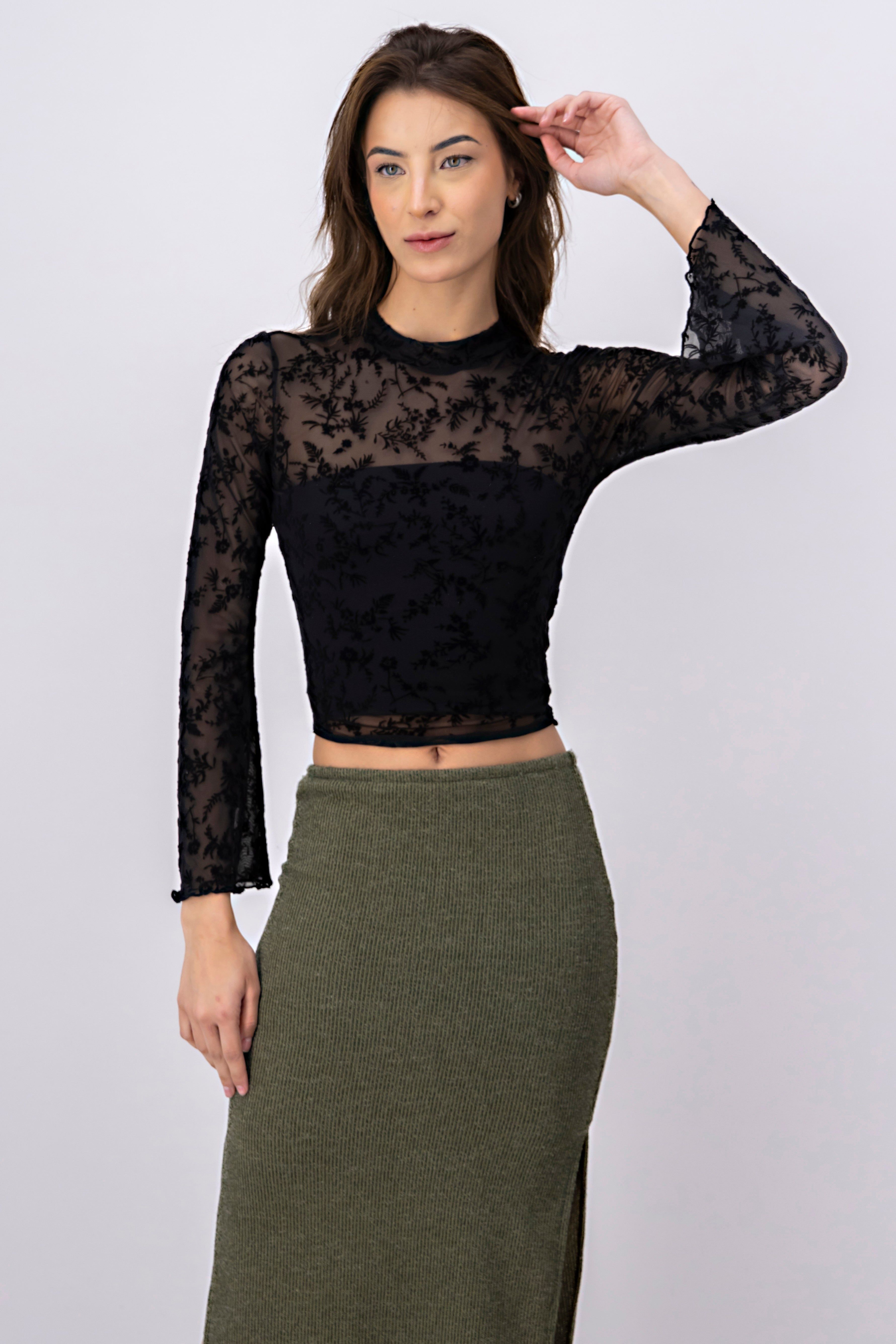 Top mesh flores flock sold by Shasa