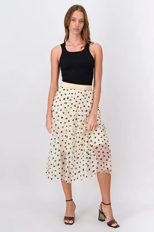 Falda Midi Animal Print Flock sold by Shasa