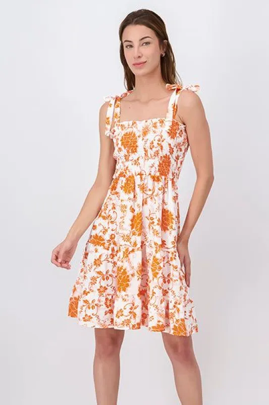 Vestido Mini Smock Flores sold by Shasa