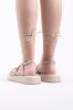 Sandalias planas lace up sold by Shasa