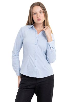Camisa monocolor manga larga sold by Shasa