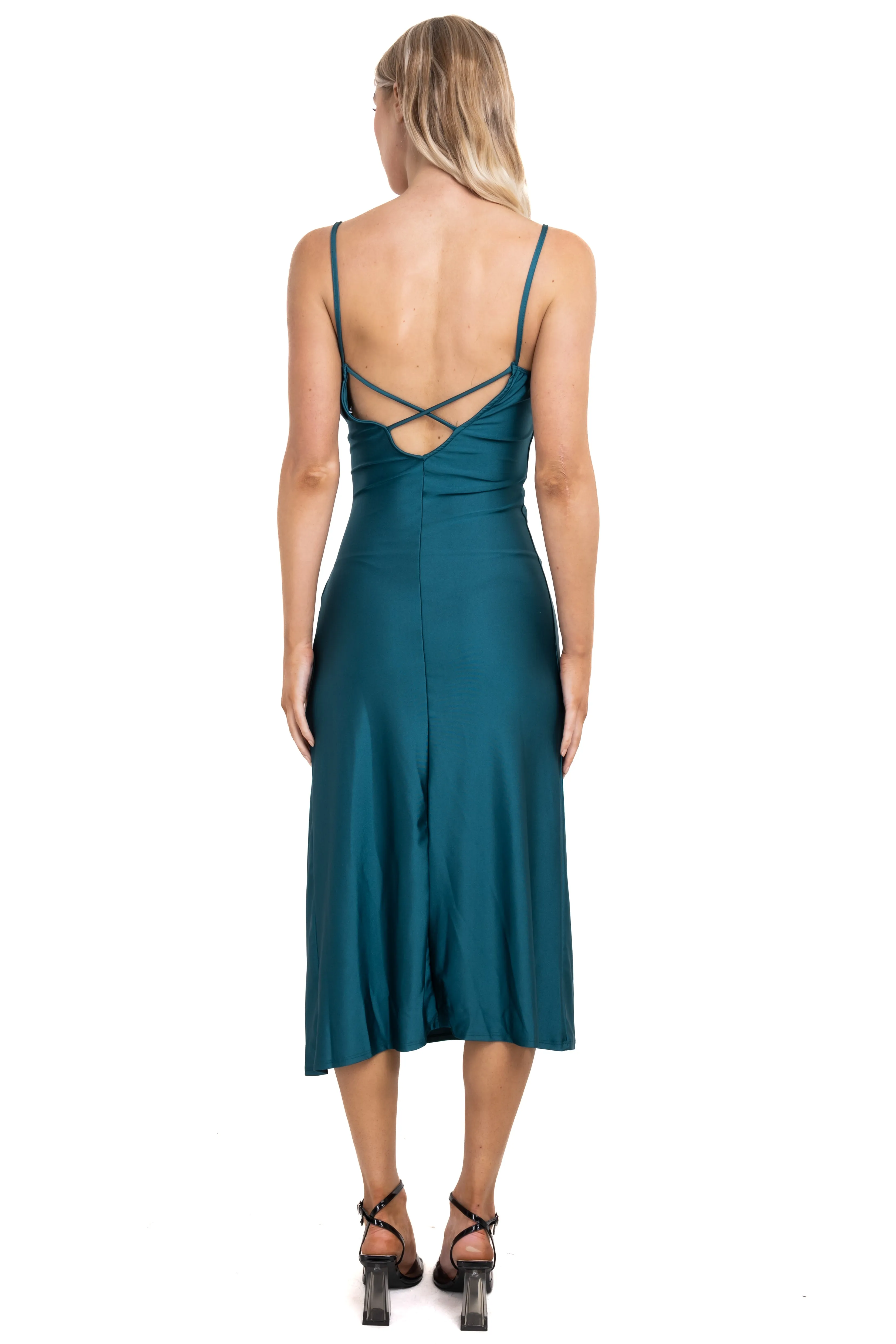 Vestido midi drapeado tirantes sold by Shasa product image thumbnail 3