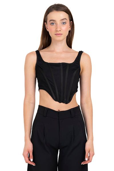 Top corset mesh monocolor sold by Shasa product image thumbnail 5