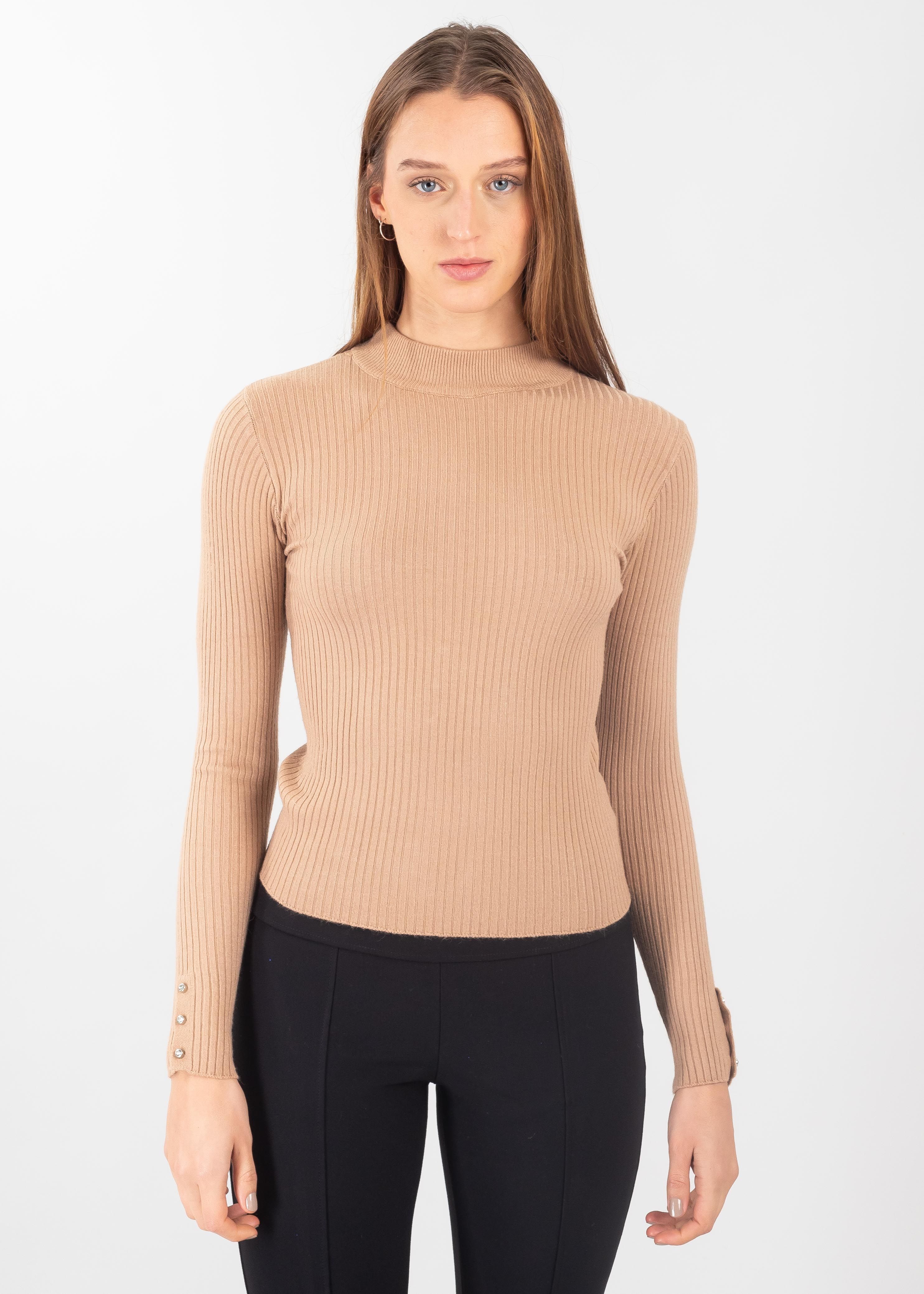 Suéter acanalado cuello alto botones brillos sold by Shasa product image thumbnail 2