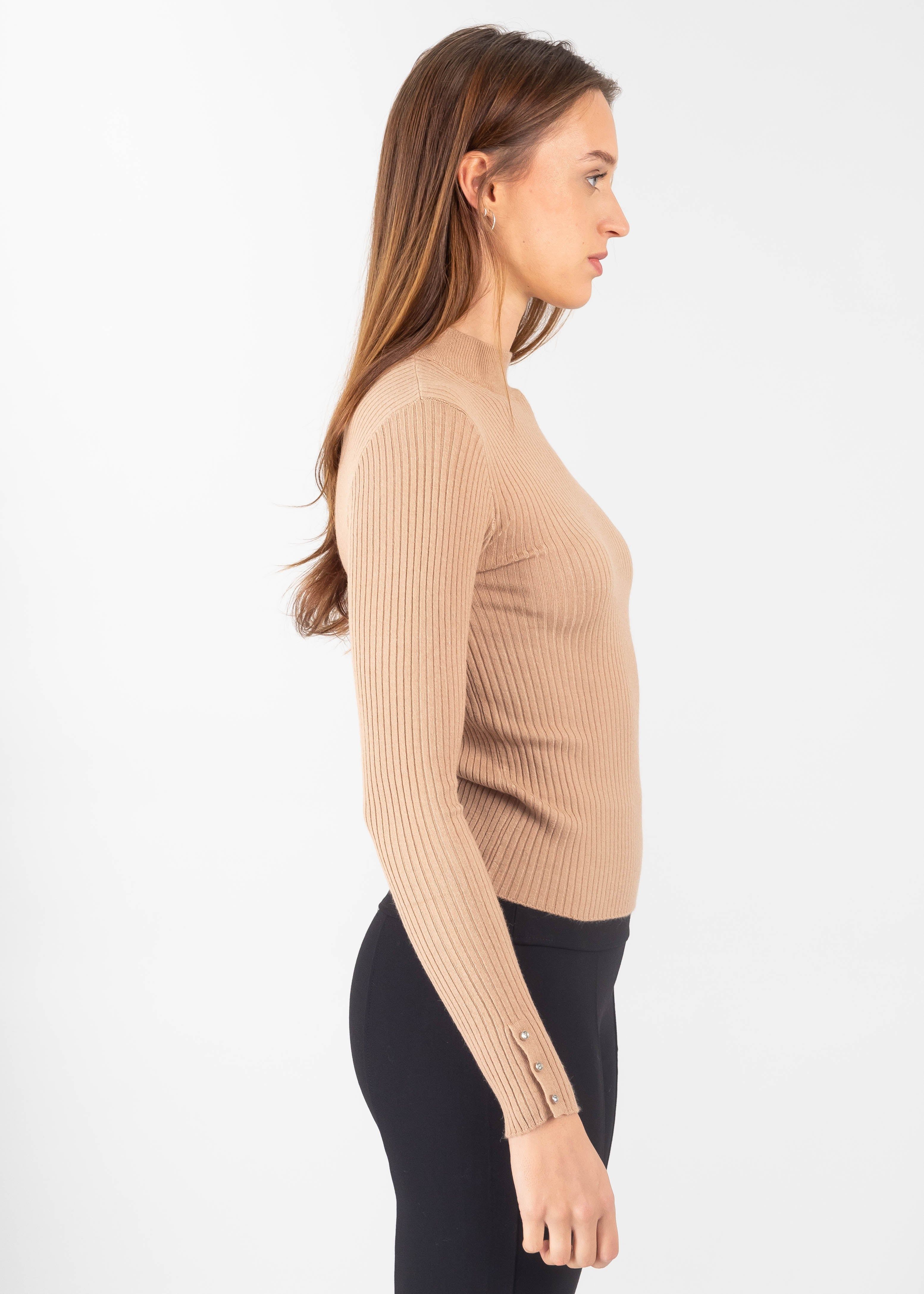 Suéter acanalado cuello alto botones brillos sold by Shasa product image thumbnail 3