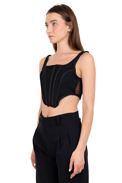 Top corset mesh monocolor sold by Shasa product image thumbnail 3