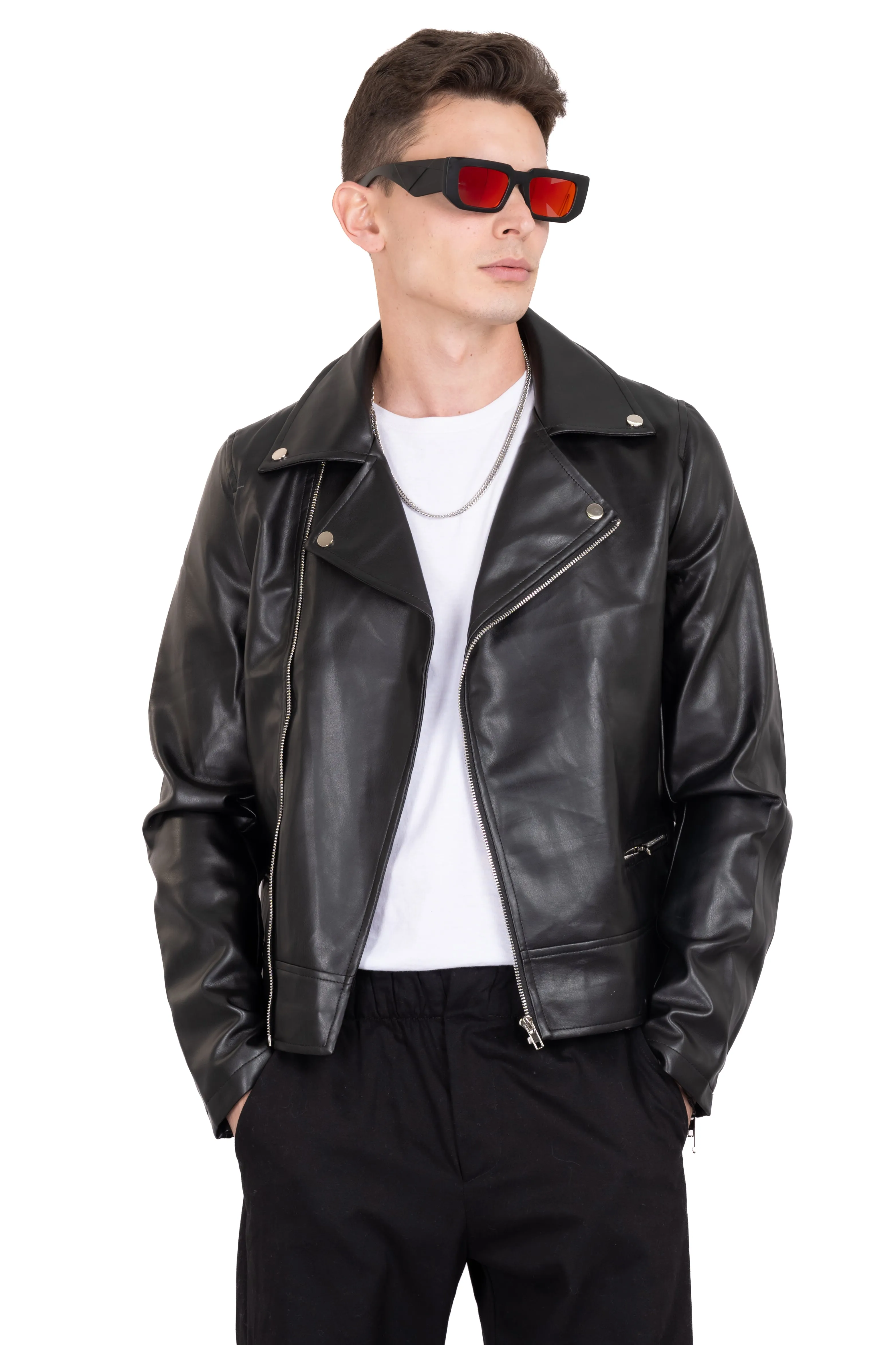 Chamarra biker cierre cruzado sold by Shasa