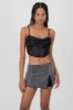 Corset con pliegues cuello cascada liso sold by Shasa