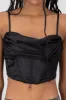 Corset con pliegues cuello cascada liso sold by Shasa