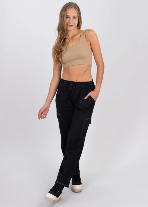 Pantalón Cargo Liso Costuras sold by Shasa