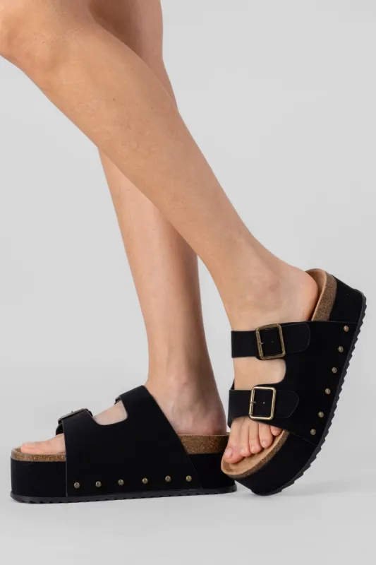 Sandalia doble plataforma dos hebillas tiras sold by Shasa