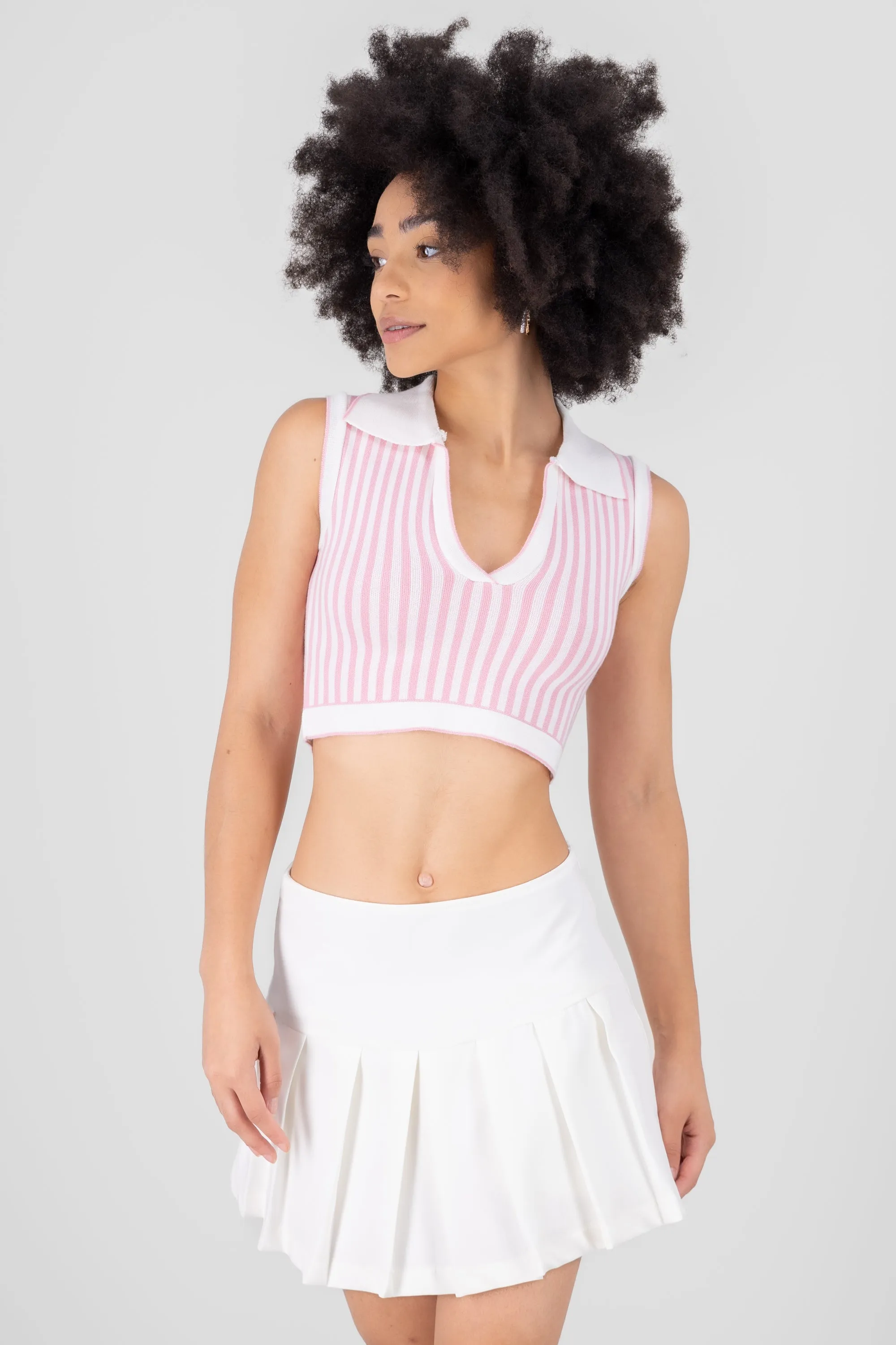 Top tejido polo rayas sold by Shasa