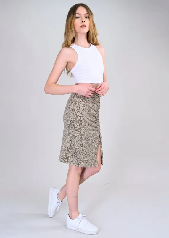 Falda Midi Animal Print Fruncido Abierta sold by Shasa