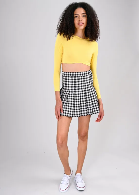 Falda Mini Cuadros Plisada Cintura Alta sold by Shasa