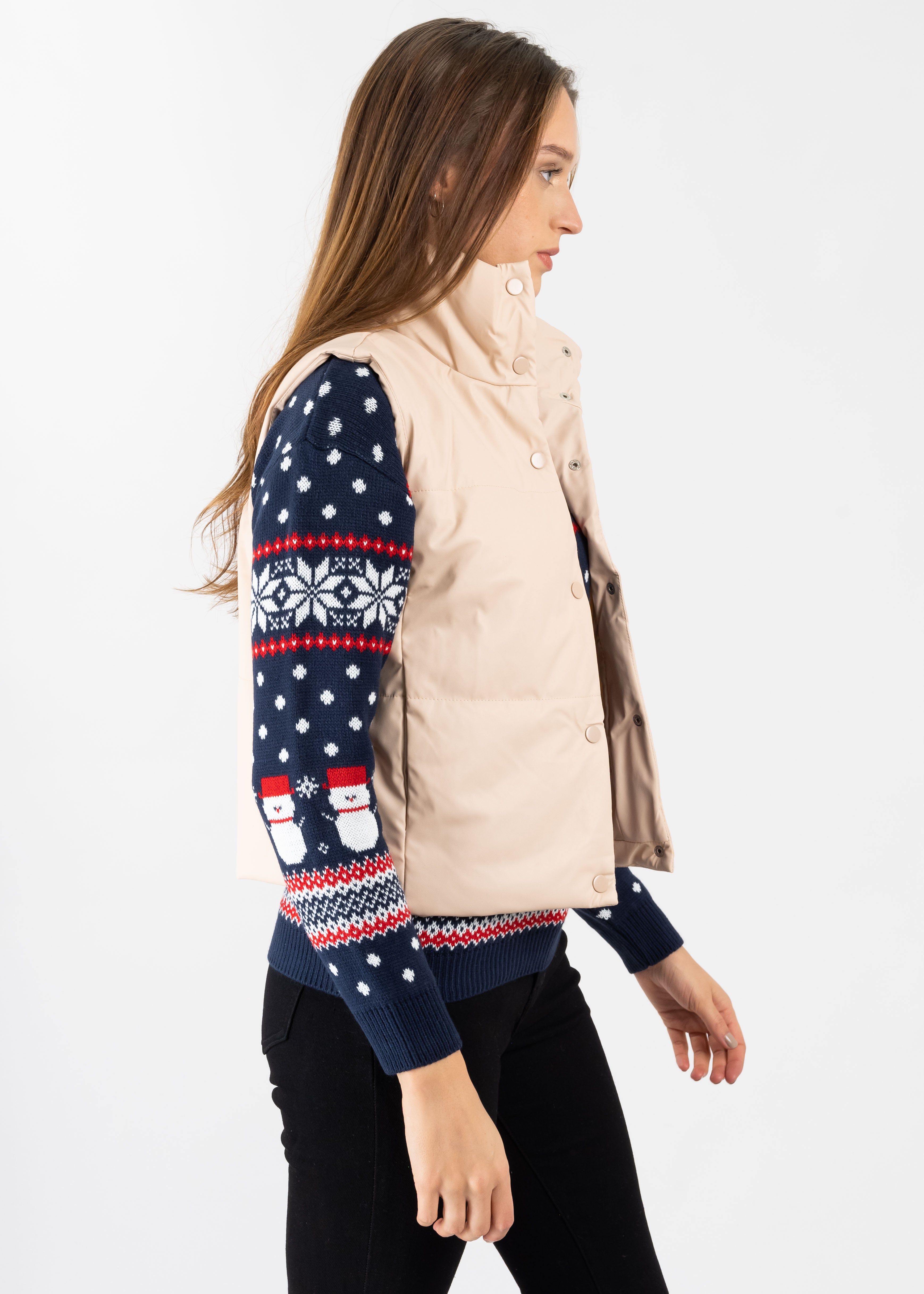 Chaleco capitonado corto efecto piel sold by Shasa product image thumbnail 3