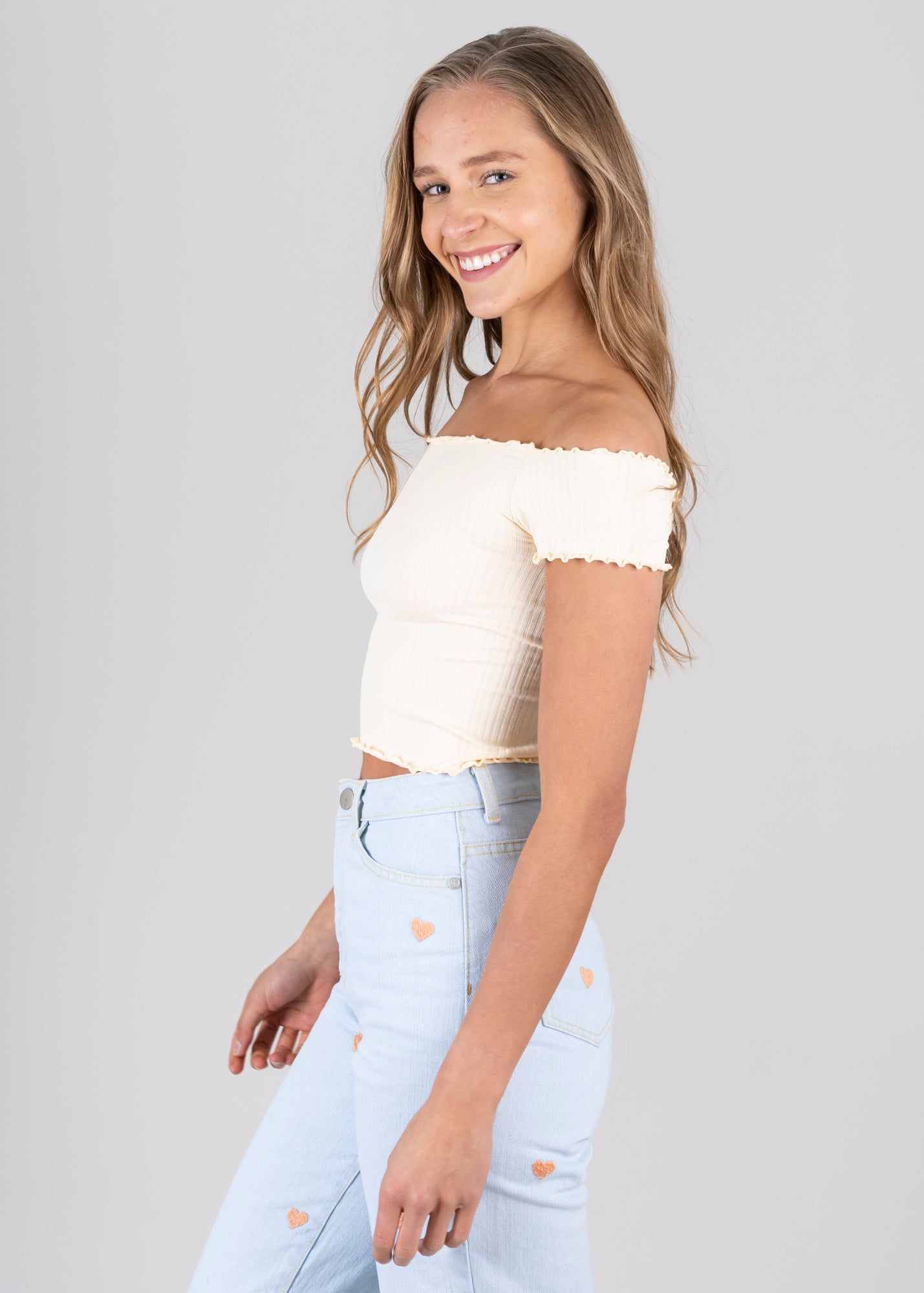 Top acanalado hombros descubiertos sold by Shasa product image thumbnail 3