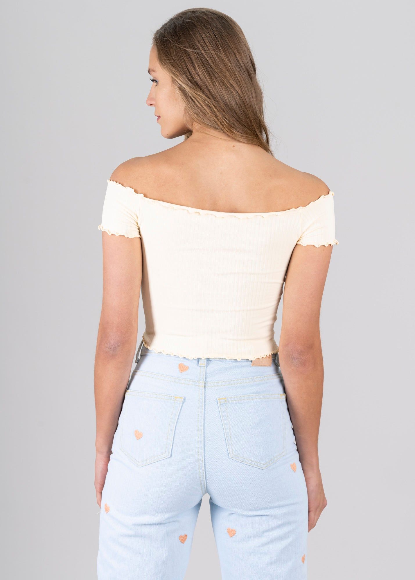 Top acanalado hombros descubiertos sold by Shasa product image thumbnail 4