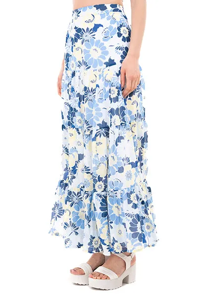 Falda maxi cintura elástica flores sold by Shasa product image thumbnail 3