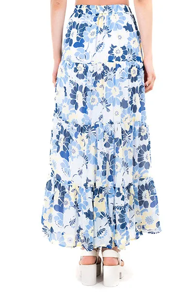 Falda maxi cintura elástica flores sold by Shasa product image thumbnail 4