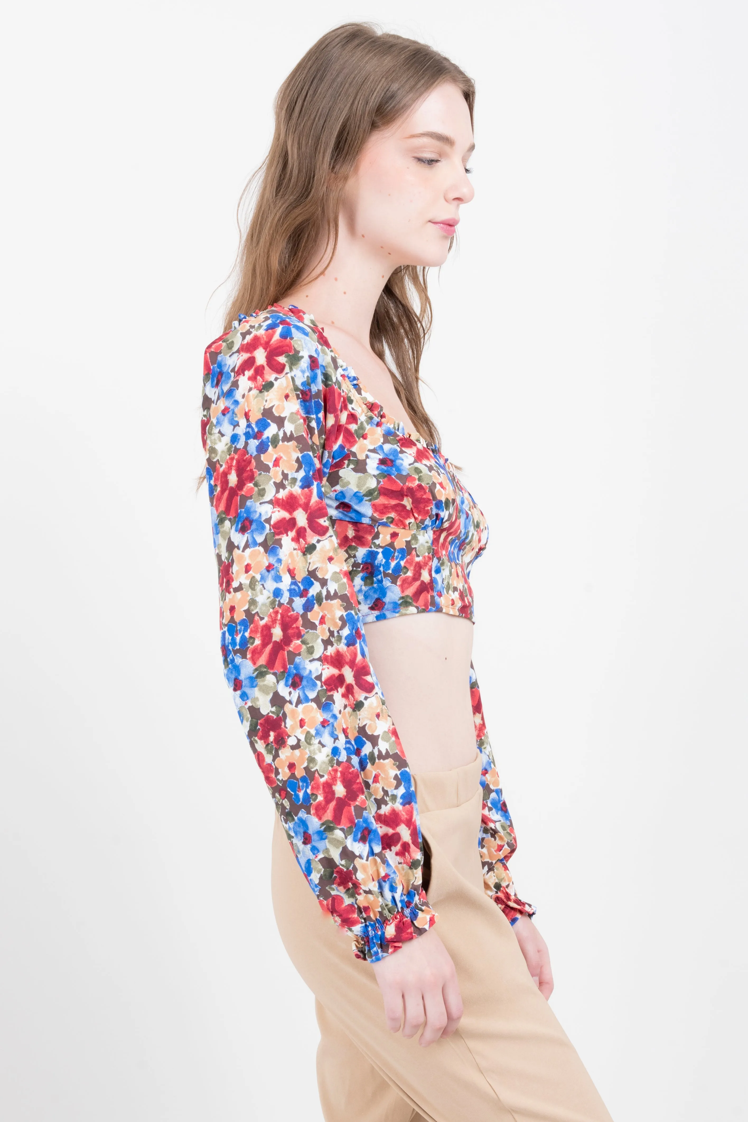 Top manga larga flores sold by Shasa product image thumbnail 3