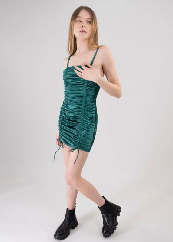 Vestido Drapeado Satín Cintas sold by Shasa