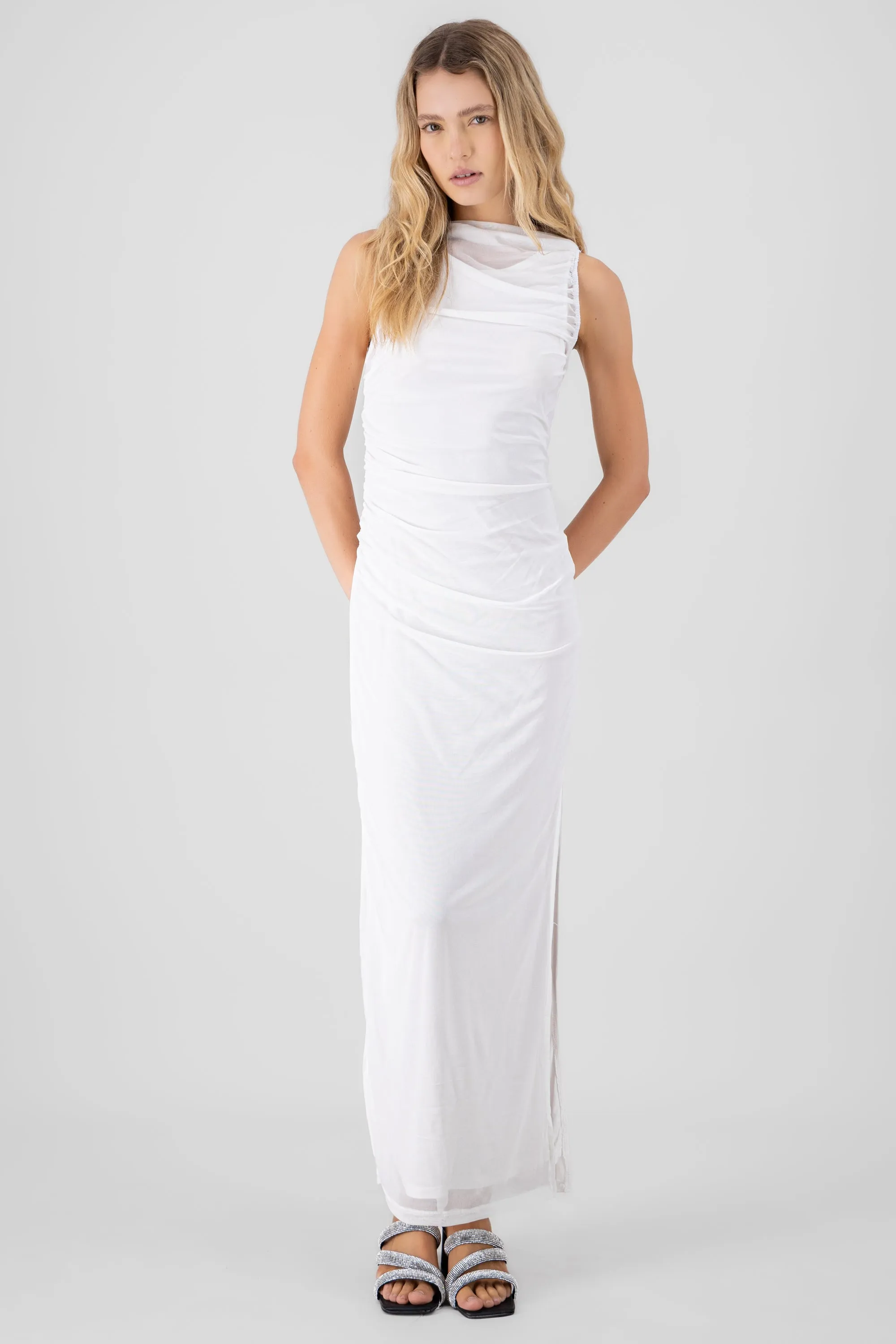 Vestido de mesh maxi sold by Shasa