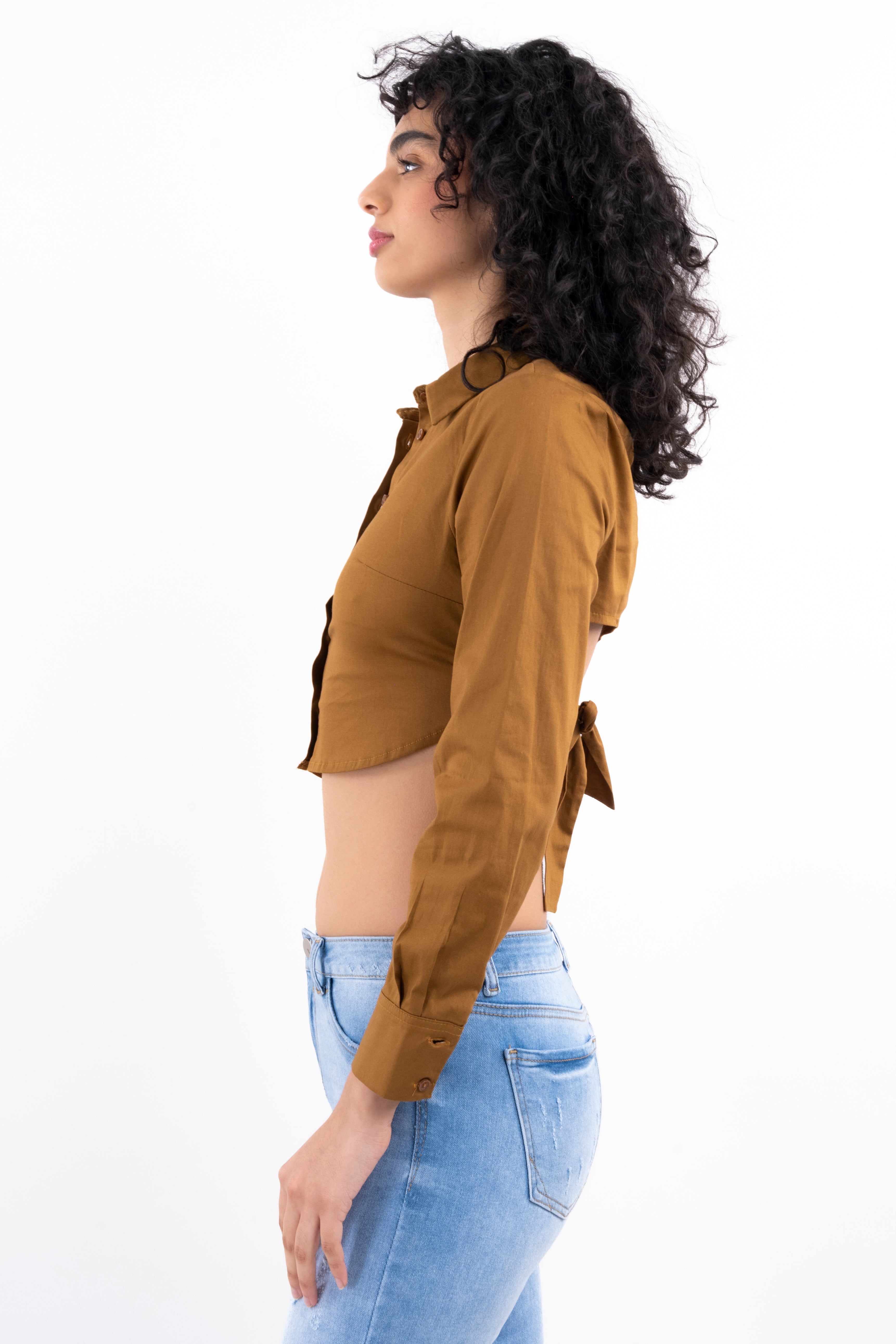 Camisa crop cintas espalda sold by Shasa product image thumbnail 3