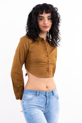 Camisa crop cintas espalda sold by Shasa
