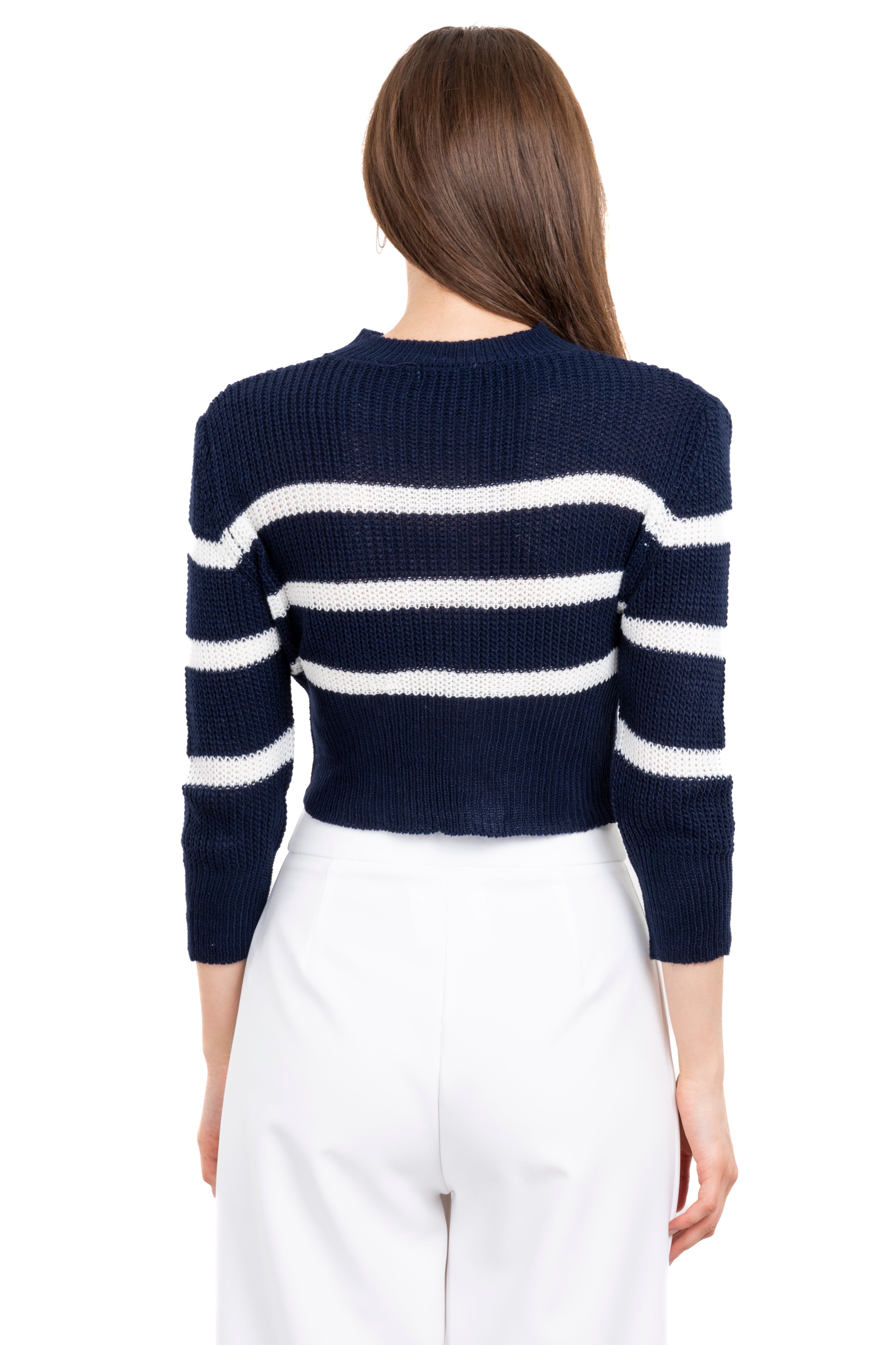 Suéter crop rayas sold by Shasa product image thumbnail 4